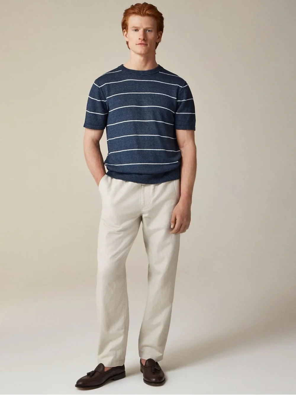 J. CREW Pier pant in cotton-linen blend canvas in Paper Birch Size XS $118 CJ363